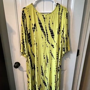 American Curvy Neon Bamboo Tie Dye Dress